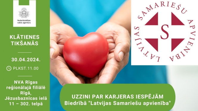 KLĀTIENES tikšanās RĪGĀ par karjeras iespējām biedrībā “Latvijas Samariešu apvienība”