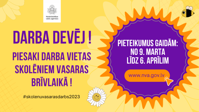 NVA logo, teksts, vizualizācija