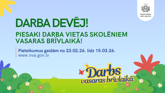 Krāsains ilustratīvs attēls ar zaļiem krūmiem un zāli