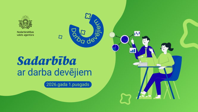 Ilustrācija, kurā redzami divi cilvēki pie galda