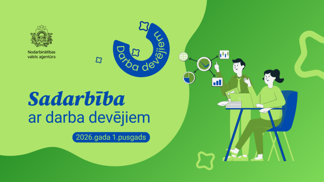 Ilustrācija, kurā redzami divi cilvēki pie galda