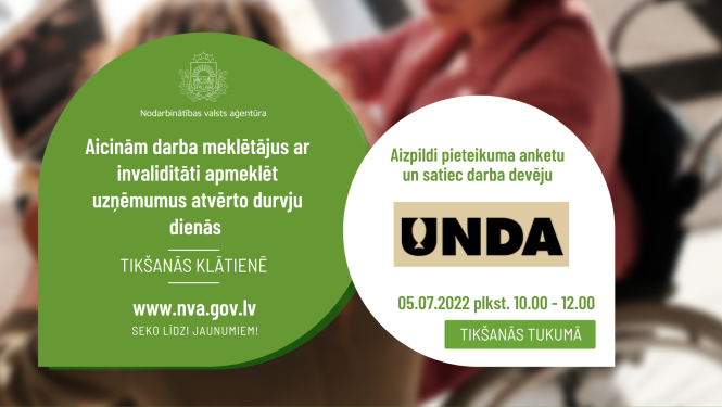 NVA logo, tekstuāls saturs, UNDA logo, foto