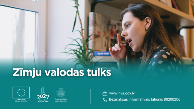 Sieviete sazinās zīmju valodā