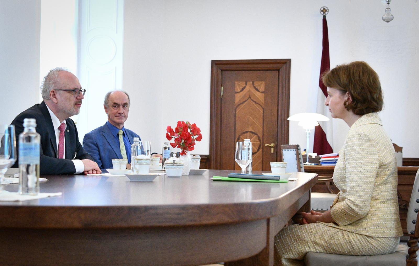 Valsts prezidenta Egila Levita tikšanās ar Nodarbinātības valsts aģentūras direktori Evitu Simsoni