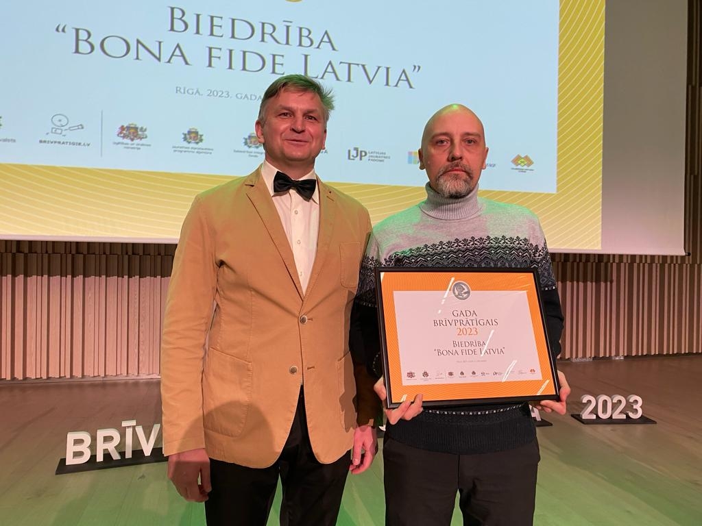“Gada brīvprātīgais 2023” Biedrība “Bona fide Latvia” 