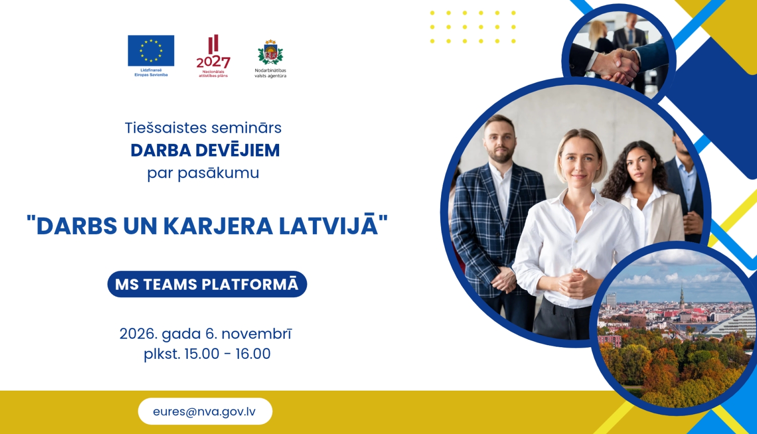 Lapā redzama kolēģu komanda, Latvija un atkārtota semināra informācija