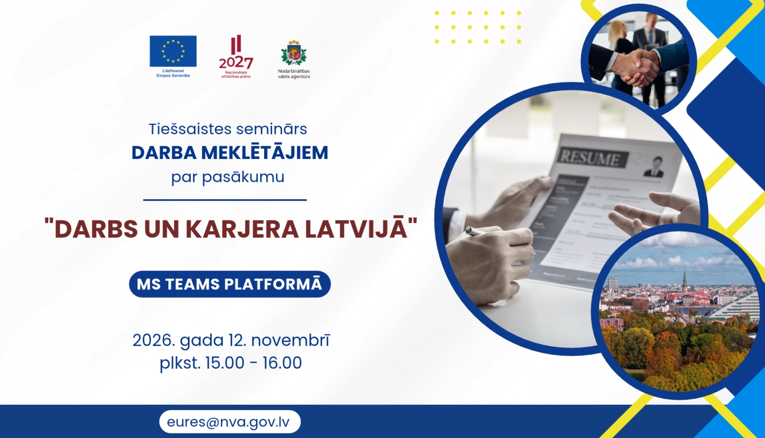 Lapā attēlota darba pārrunas un Rīga, kā arī atkārtota informācija par semināru