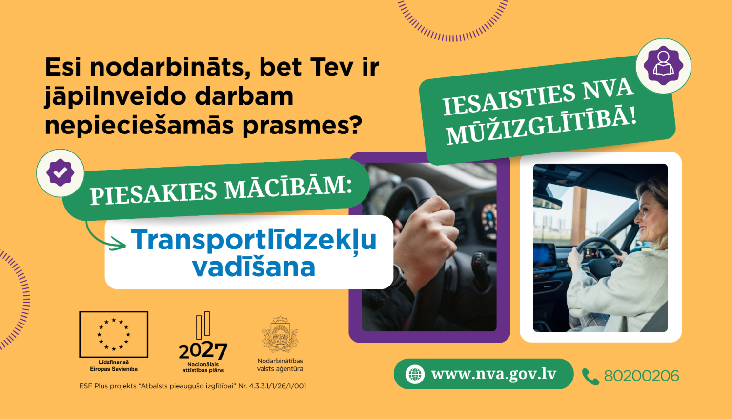 Automašīnas vadītājs pie stūres
