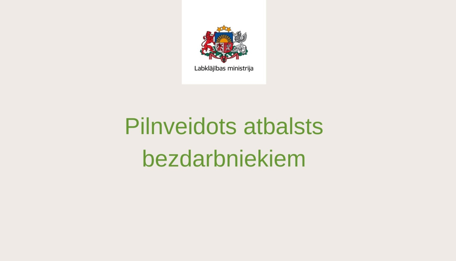 Labklājības ministrija logo un teksts