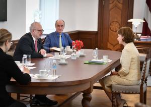 Valsts prezidenta Egila Levita tikšanās ar Nodarbinātības valsts aģentūras direktori Evitu Simsoni