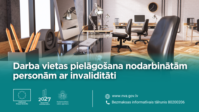 Attēlā redzama ērta, droša un ergonomiska darba vide.