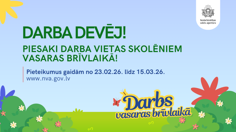 Krāsains ilustratīvs attēls ar zaļiem krūmiem un zāli