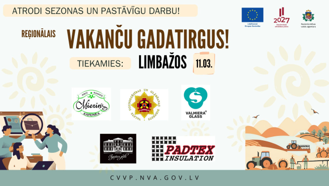 Reģionālais vakanču gadatirgus Limbažos