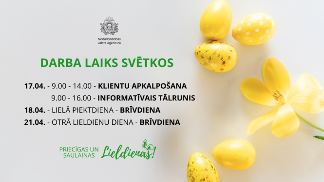 Darba laiks Lieldienās