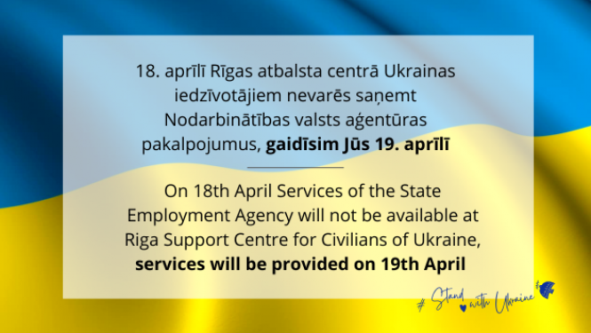 Informācija Ukrainas iedzīvotājiem