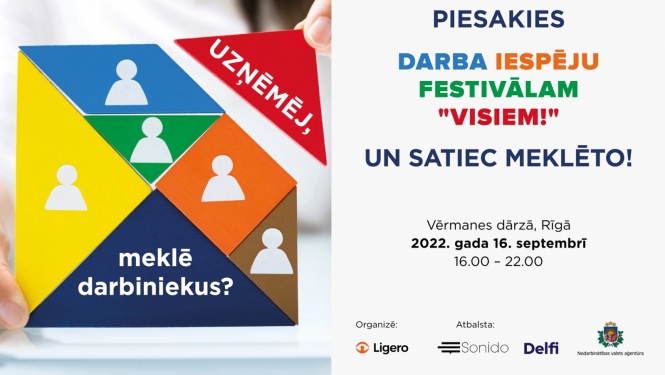 Darba iespēju festivālā “Visiem!” Informācija par fesivālu