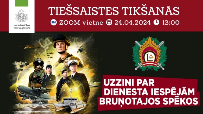 Tiešsaistes tikšanās par dienesta iespējām Nacionālajos bruņotajos spēkos