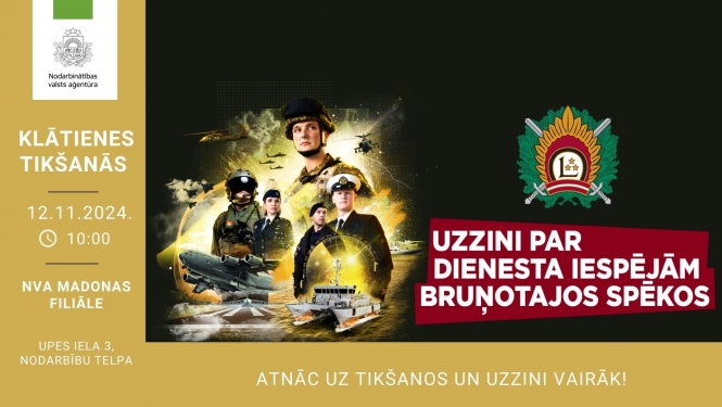 Klātienes tikšanās Madonā par dienesta iespējām Nacionālajos bruņotajos spēkos