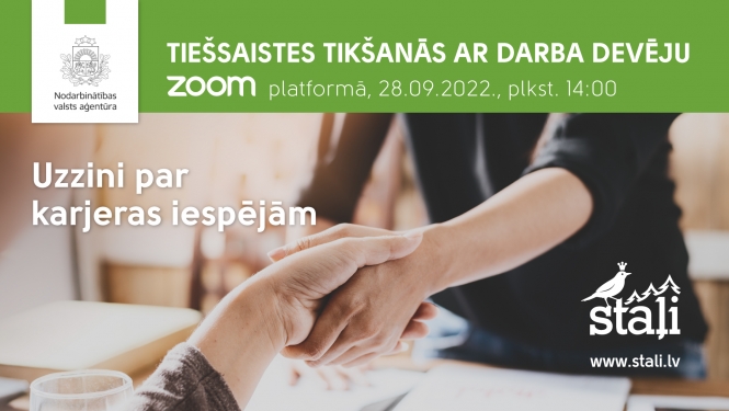 Tiešsaistes tikšanās par darba un karjeras iespējām uzņēmumā SIA ‘’Staļi’’ 28.09.2022.