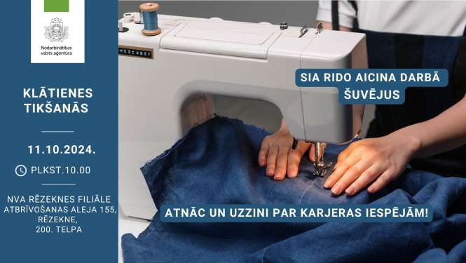 Klātienes tikšanās Rēzeknē par darba un karjeras iespējām SIA “RIDO”