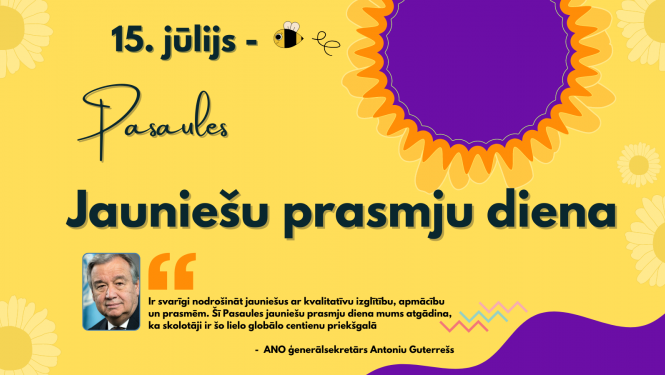 15.jūlijs – Pasaules jauniešu prasmju diena