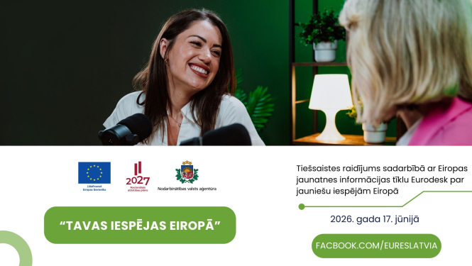 Lapā attēlots raidieraksta moments ar divām sievietēm un informācija par raidījumu