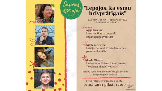 Sarunas dzīvajā! brivpratigie.lv pasākuma plakāts