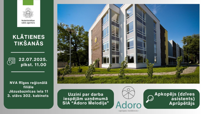 Klātienes tikšanās Rīgā ar darba devēju  SIA "Adoro Melodija"