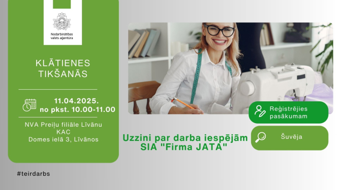 Klātienes tikšanās Līvānos par karjeras iespējām uzņēmumā SIA “Firma JATA”