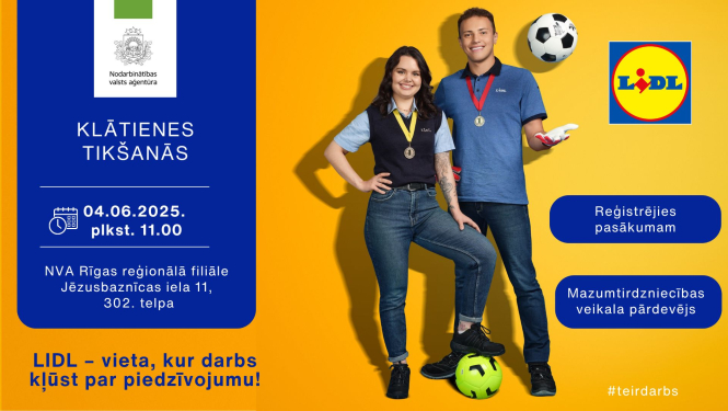 Klātienes tikšanās Rīgā par darba un karjeras iespējām SIA “LIDL LATVIJA”