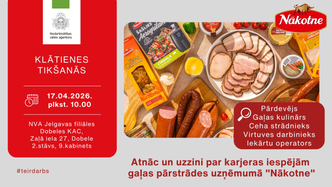 Pasākuma makets. Attēlā redzami gaļas pārstrādes uzņēmuma "Nākotne" gaļas produkcija.