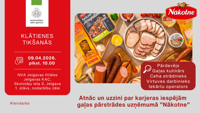 Pasākuma makets. Attēlā redzami gaļas pārstrādes uzņēmuma "Nākotne" gaļas produkcija.