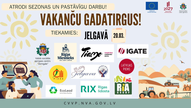 NVA reģionālais vakanču gadatirgus Jelgavā