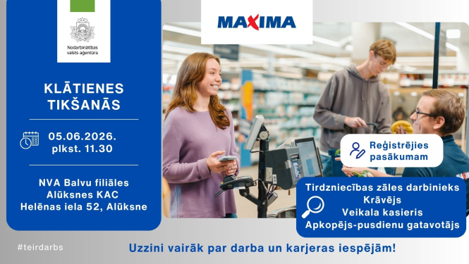 Lapā redzams veikals un informācija par tikšanos