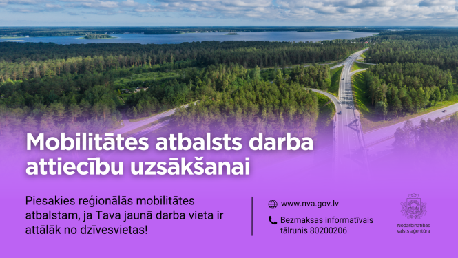 Mobilitātes atbalsts darba attiecību uzsākšanai, NVA logo, foto: Latvijas autoceļš.
