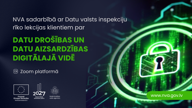 Tiešsaistes lekcija “Datu drošība un aizsardzība digitālajā vidē”