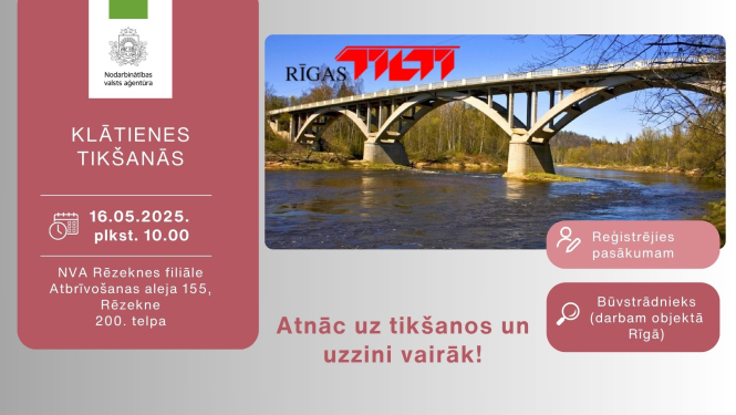 Klātienes tikšanās Rēzeknē par karjeras iespējām SIA Rīgas tilti