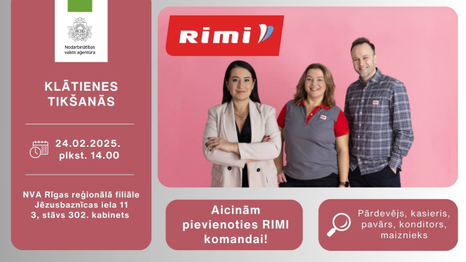 Klātienes tikšanās Rīgā par darba un karjeras iespējām SIA “Rimi Latvia”