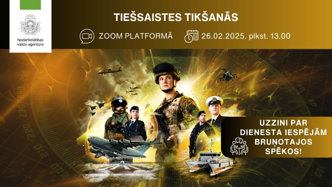 Tiešsaistes tikšanās par dienesta iespējām Nacionālos bruņotos spēkos