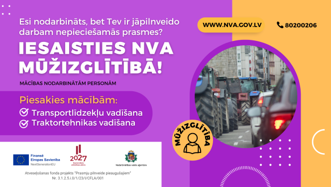 Iesaisties NVA mūžizglītībā!