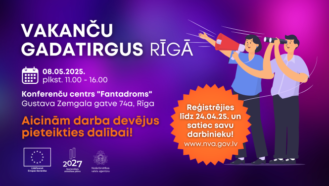Darba devējus, kuri meklē darbiniekus, NVA aicina pieteikties dalībai Vakanču gadatirgū Rīgā