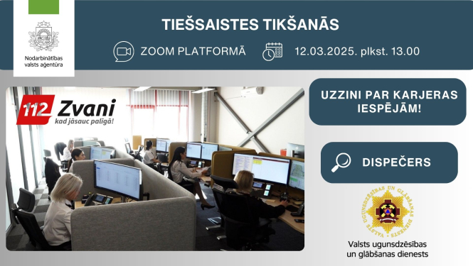 Kļūsti par Vienotā ārkārtas palīdzības izsaukuma numura 112 dispečeri/-u!