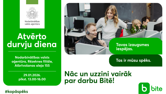 Lapā attēlots darbs zvanu centrā un informācija par tikšanos