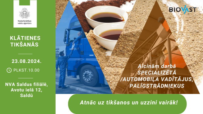 KLĀTIENES tikšanās SALDŪ par darba iespējām “Biovast” grupas uzņēmumā “Reneta”