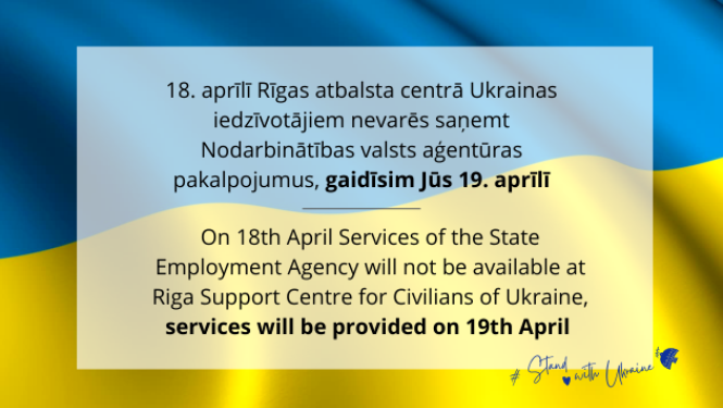 Informācija Ukrainas iedzīvotājiem