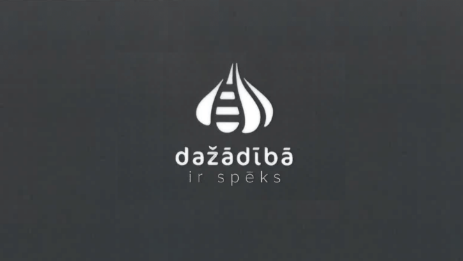 Teksts, logo "Dažādībā ir spēks"