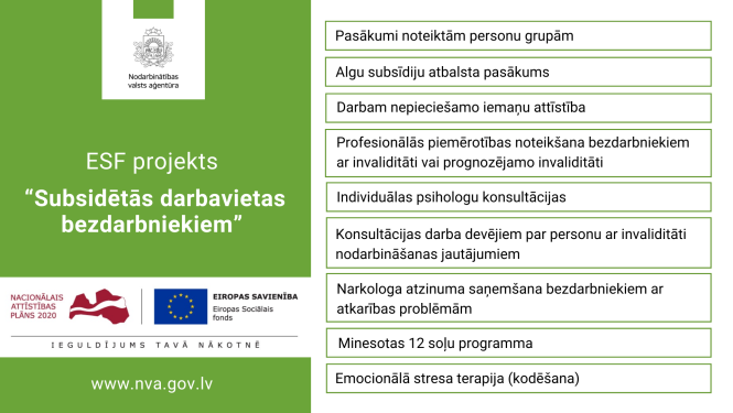 NVA logo, ESF logo, tekstuāls satirs