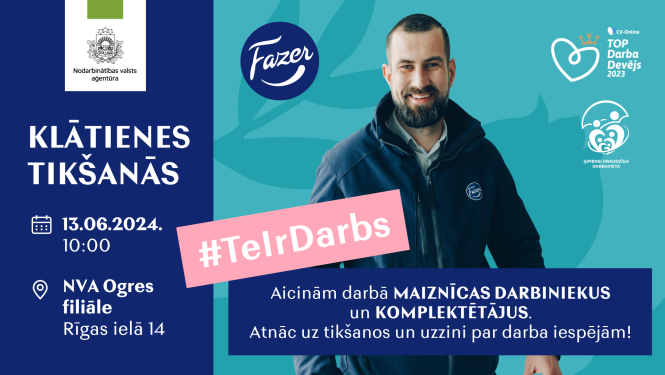 KLĀTIENES tikšanās OGRĒ par darba un karjeras iespējām uzņēmumā SIA “ Fazer Latvija”