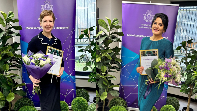 NVA karjeras konsultantēm Sandrai Dimitrovičai un Marutai Krasnobajai pasniegti Karjeras atbalsta balvas Atzinības raksti