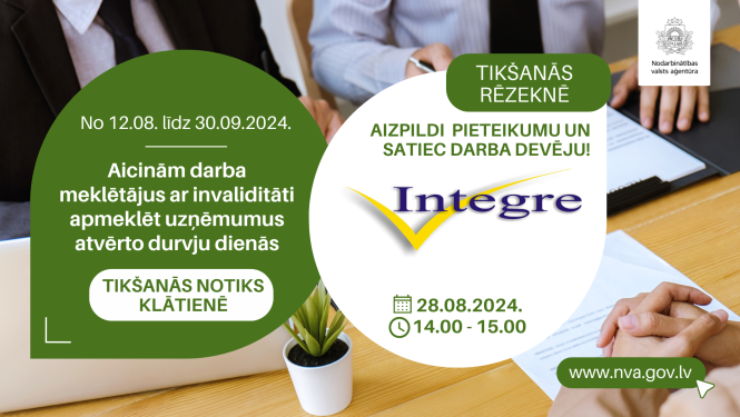 Atvērto durvju diena personām ar invaliditāti SIA “Integre” 